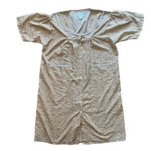 VTG 90s Erica James Cotton Floral Lace Nightie Nightgown Patio dress‎ Moo Moo